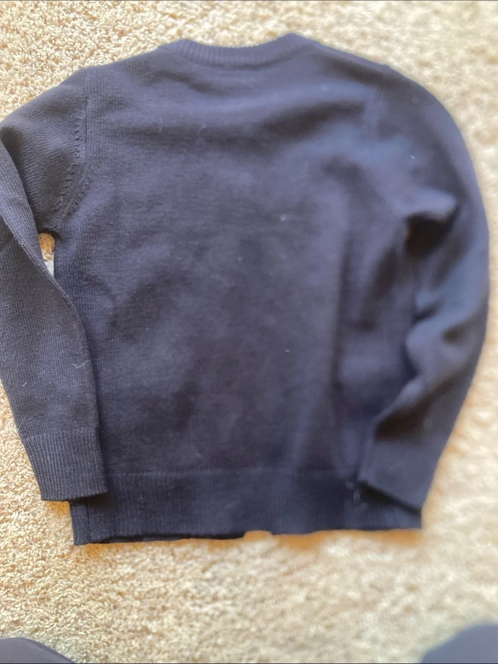 French Toast Girls Black Button-Front Knit Cardigan
